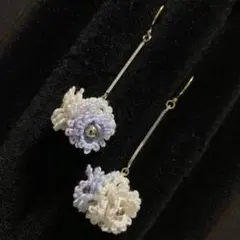 タティングレースピアス ブルー