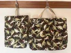 レッスンバッグ&上靴入　恐竜柄/入学・入園準備