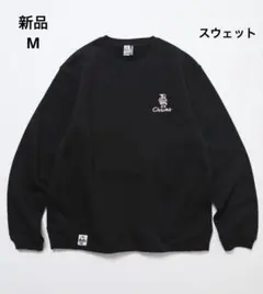 新品　Mサイズ　チャムス　トレーナー　スウェット　長袖　黒　ブラック　CHUMSのサムネイル