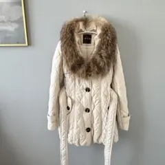 【新品】 DURAS　デュラス　ファー　キルティングコート