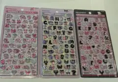 り*ご様 新作！マイメロディ・くろみ・ハローキティ 文字シール 3枚セット【正規