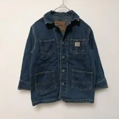 ワスク wask denim 110cm デニムジャケット　ダークネイビー