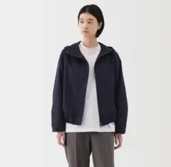 MUJI 撥水フードジャケット　レディースＳ　ネイビー　無印良品