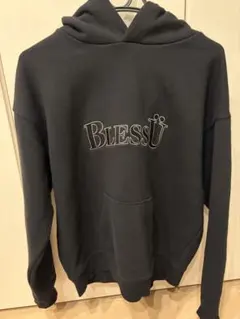 BlessÜ ブラック フード付きパーカー