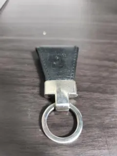 黒いレザーキーホルダー・キーリング