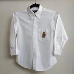 POLOラルフローレン　ホワイト長袖綿シャツ120サイズ