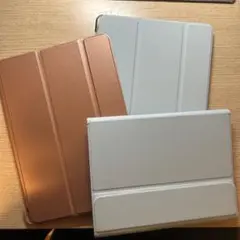 iPadケース　ローズゴールド ブルー 3点セット