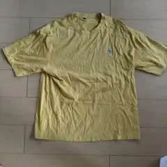 ワンポイント刺繍 Tシャツ イエロー