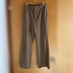 ブラウン ゴムウエスト スラックス　ストレッチ