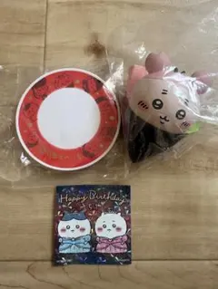 カニちゃん 古本屋 ちいかわ寿司 フィギュア 皿　ちいかわランド　ステッカー付