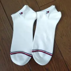 トミーヒルフィガー　メンズソックス 25-27cm　白２足セット