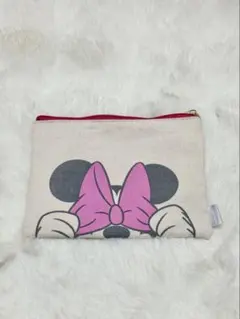 ミニーマウス ポーチ キャンバス製