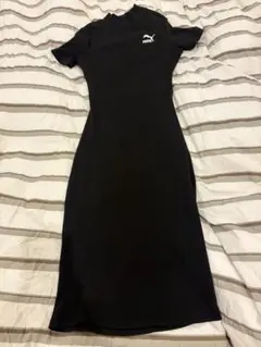 PUMA リブワンピース ブラック S
