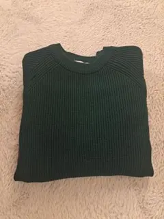 INHERlT グリーンニット　セーター　M