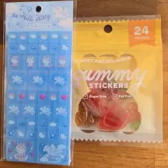 ハローキティタイルシールとフレークシールセット