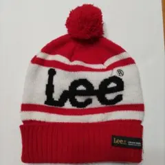 す*し様 Lee ポンポン付きニット帽 赤・白