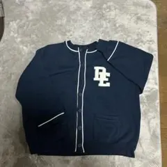 DE刺繍ネイビーカーディガン