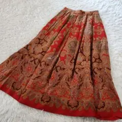 バナナ リパブリック Banana Republic スカート レッド 総柄