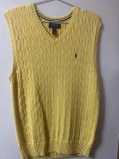 Polo Ralph Lauren イエロー ニットベスト XL