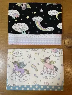 ハンドメイド★移動ポケット マルチポケット　ユニコーン柄　2セット