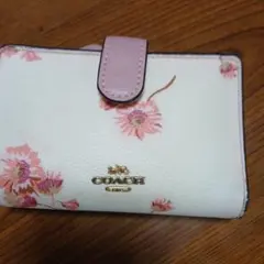 COACH 花柄 二つ折り財布