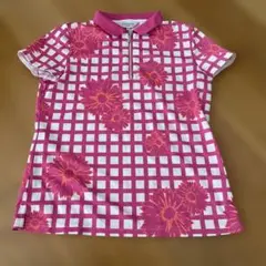 エルメス　ノースリーブ ポロシャツ ピンク 総柄 エルメス ノースリーブ ポロシャツ ピンク 総柄 - メルカリ