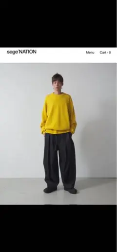 【未使用】sage NATION BOXPLEAT TROUSER