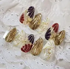 ゴールド装飾 ネイルチップセット