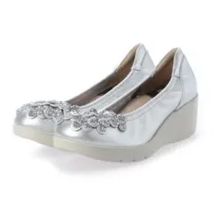 Beau Fort（ビューフォート） 厚底ウエッジシューズ（シルバー）