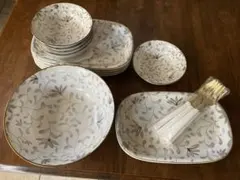 古織焼ORIBE ボール、パスタ皿、フォーク　16点セット