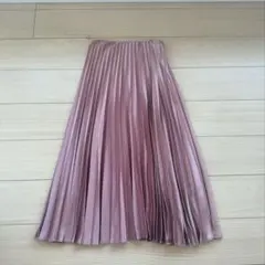 ZARA ピンク サテンプリーツスカート