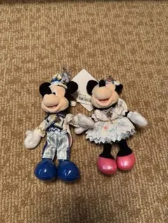 ディズニーシー20周年　ミッキー　ミニー　ぬいぐるみバッジ