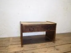 1202 Solid Paulownia Wood Writing Desk, Low Table, Display Stand, Drawer, Retro, Antique