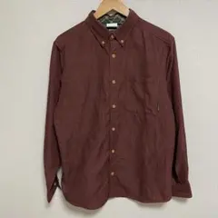【L551】 Columbia コーデュロイシャツ サイズL ワインレッド
