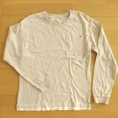 キッズ 長袖カットソー ポケット付き ベージュ 150 レイヤード風 男子