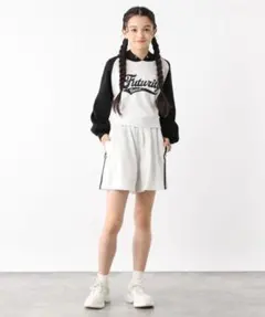 新品♡グローバルワーク♡クロップドパーカー&ショートパンツセット