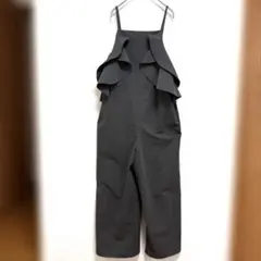OPAQUE.CLIP サッカーフリルサロペット オールインワン グレー Lのサムネイル