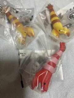 3個　Petio けりぐるみミニチュアコレクション ガチャ エビ
