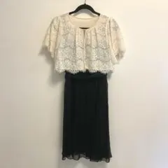 【パーティードレス】結婚式 お呼ばれ ブラック ホワイト パニエ