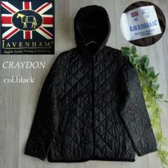 LAVENHAM ラベンハム キルティングジャケット 黒 40 L クレイドン