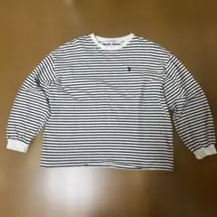 U.S. Polo Assn. ストライプブラック長袖Tシャツ F