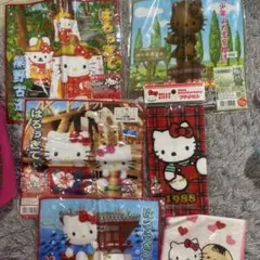 【ご当地限定】ハローキティ ハンカチ まとめ売り セット サンリオ レトロ 当時