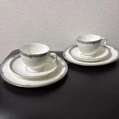 ウェッジウッド アムハーストC&S&プレート トリオ2客セット