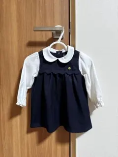 kate spade ネイビー・ホワイト ドレス 70〜80 入園式　美品