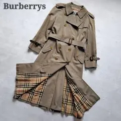 バーバリー　トレンチコート　ダブル　玉虫色　ノバチェック　レディース　オールド 定価30万!!バーバリーロンドン BURBERRY LONDON トレンチコート 現行