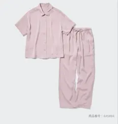 UNIQLO サテンパジャマ 半袖 ピンクのサムネイル