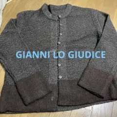 【GIANNI LO GIUDICE】グレー系 ニット ボタン付きカーディガン