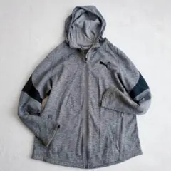 【大きいサイズ XL】プーマ◇ジップアップパーカー ロゴ フード付き フーディー