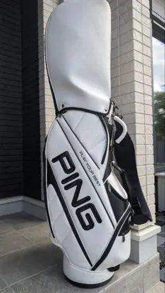 PING キャディバッグ ホワイト×ブラックのサムネイル