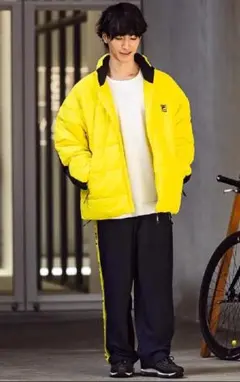 FILA イエローパデッドジャケット　Mサイズ